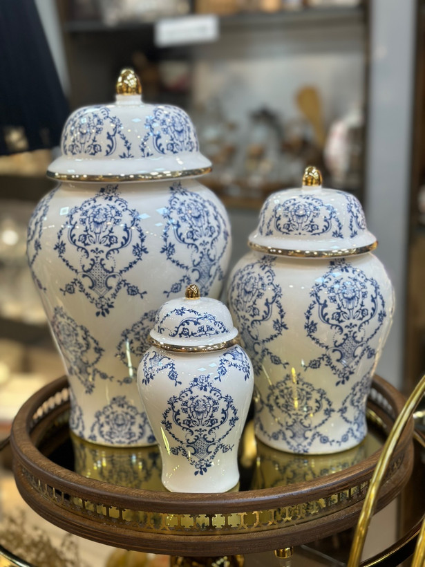 جینجرجار با طرح داماس آبی